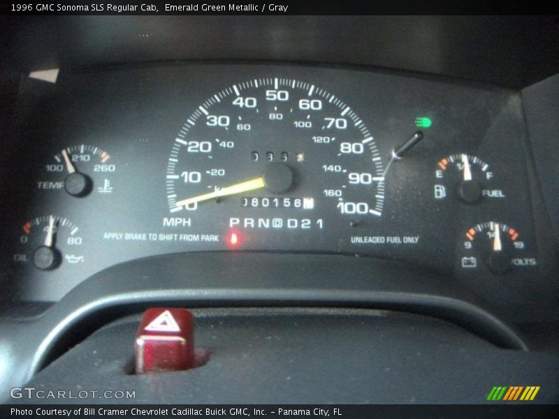  1996 Sonoma SLS Regular Cab SLS Regular Cab Gauges