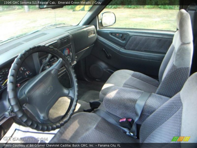 Emerald Green Metallic / Gray 1996 GMC Sonoma SLS Regular Cab