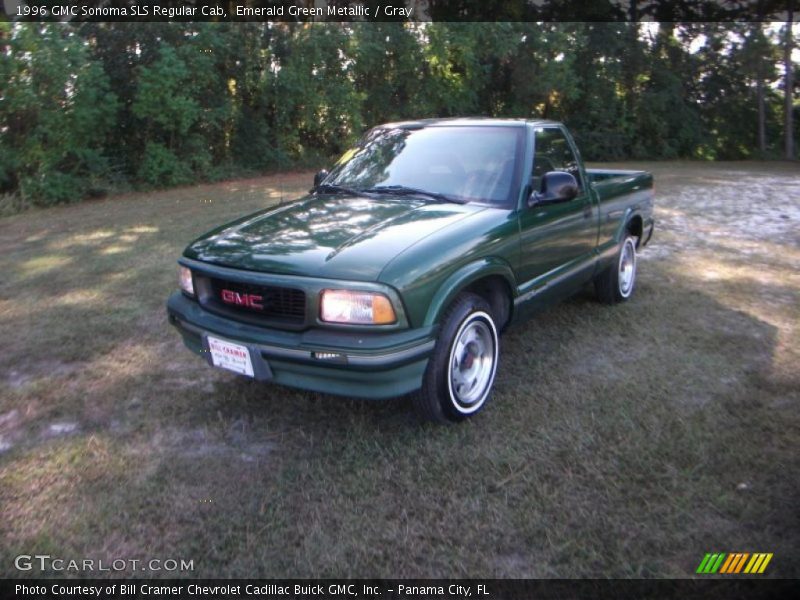 Emerald Green Metallic / Gray 1996 GMC Sonoma SLS Regular Cab