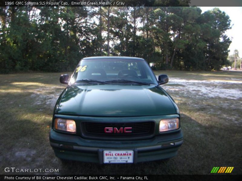 Emerald Green Metallic / Gray 1996 GMC Sonoma SLS Regular Cab