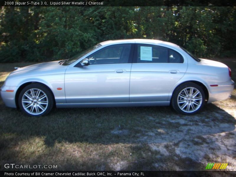 Liquid Silver Metallic / Charcoal 2008 Jaguar S-Type 3.0