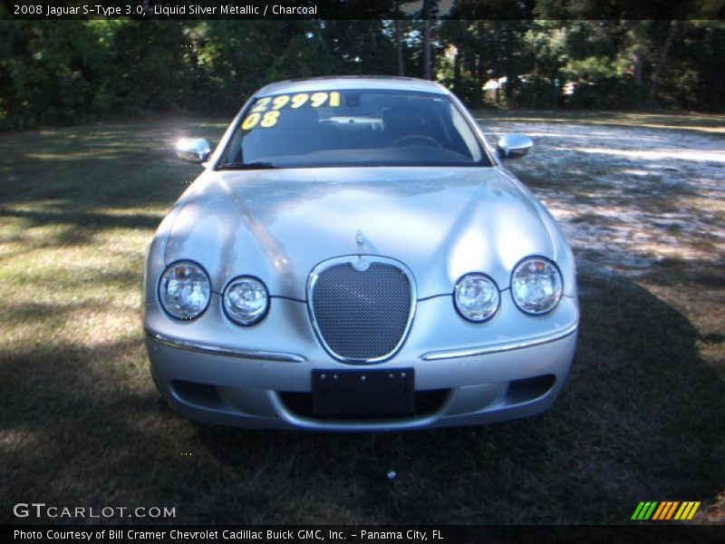 Liquid Silver Metallic / Charcoal 2008 Jaguar S-Type 3.0