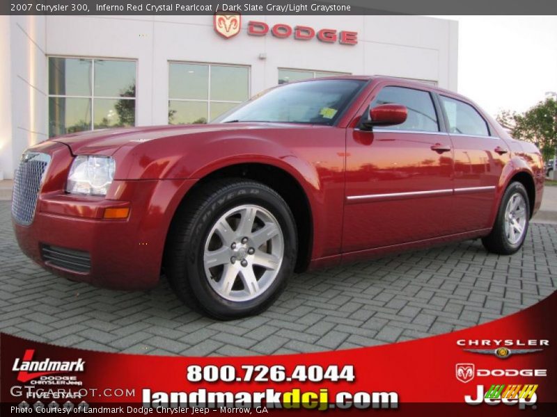Inferno Red Crystal Pearlcoat / Dark Slate Gray/Light Graystone 2007 Chrysler 300