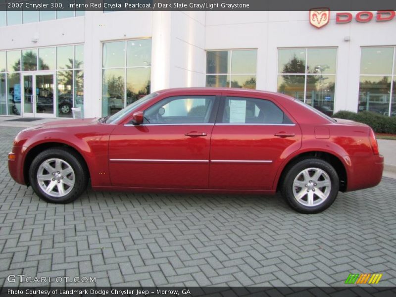 Inferno Red Crystal Pearlcoat / Dark Slate Gray/Light Graystone 2007 Chrysler 300