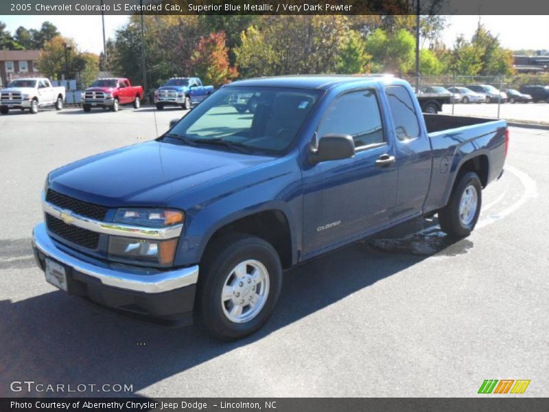 Superior Blue Metallic / Very Dark Pewter 2005 Chevrolet Colorado LS Extended Cab