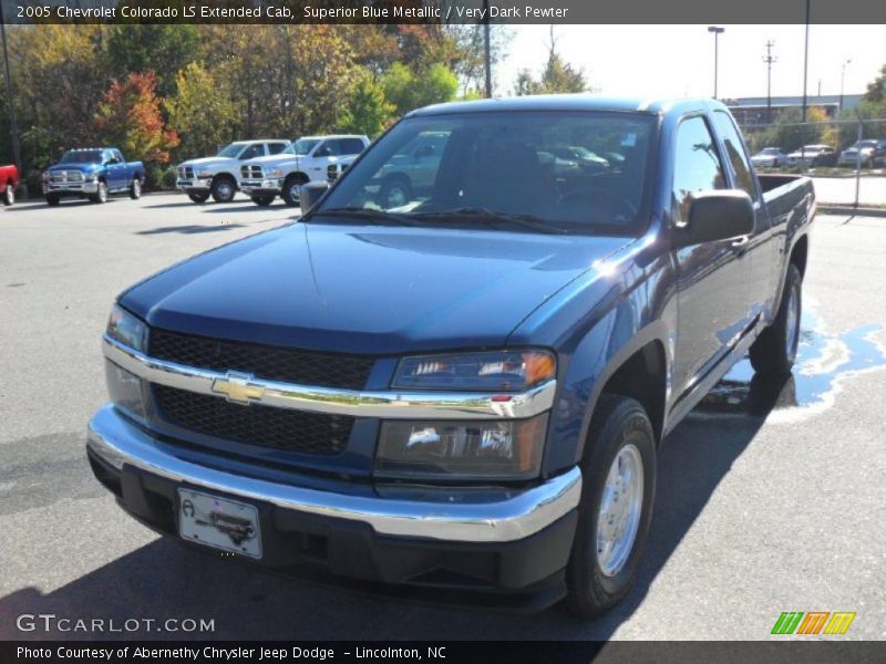 Superior Blue Metallic / Very Dark Pewter 2005 Chevrolet Colorado LS Extended Cab