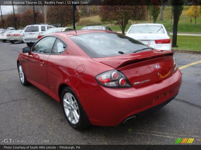 Redfire Pearl / GS Black Cloth 2008 Hyundai Tiburon GS