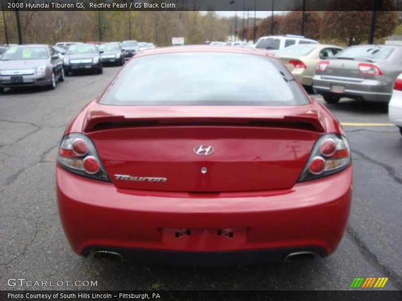 Redfire Pearl / GS Black Cloth 2008 Hyundai Tiburon GS