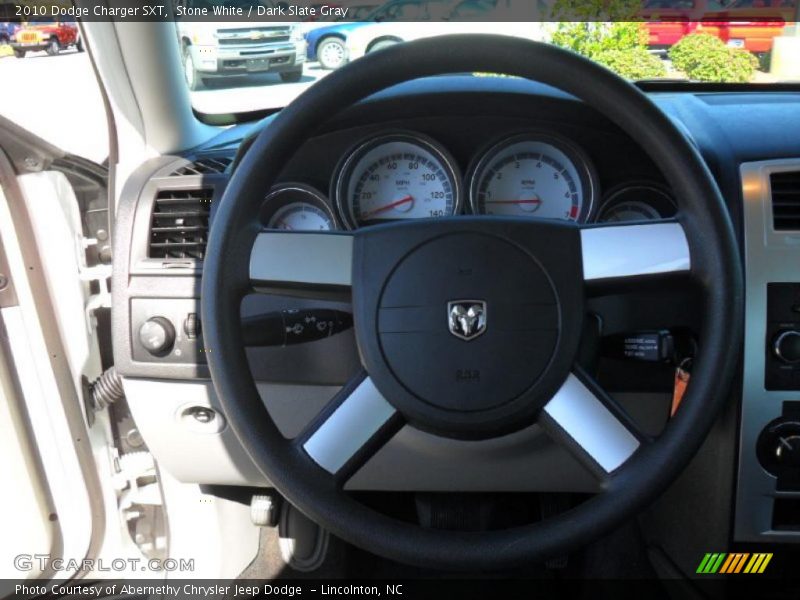 Stone White / Dark Slate Gray 2010 Dodge Charger SXT
