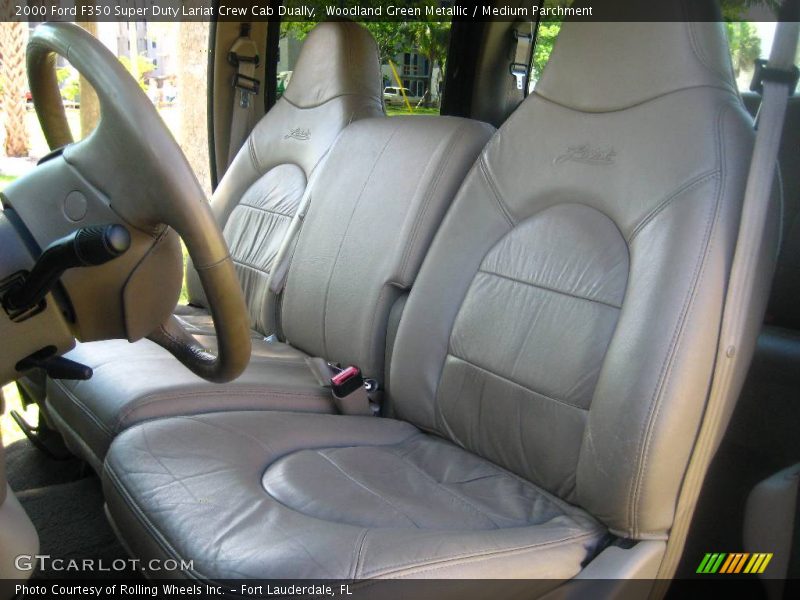 Woodland Green Metallic / Medium Parchment 2000 Ford F350 Super Duty Lariat Crew Cab Dually