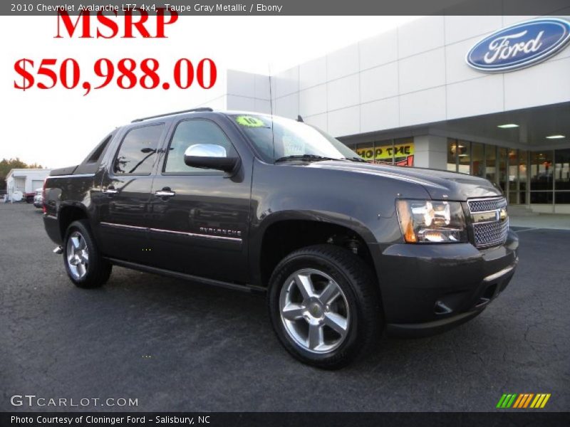 Taupe Gray Metallic / Ebony 2010 Chevrolet Avalanche LTZ 4x4