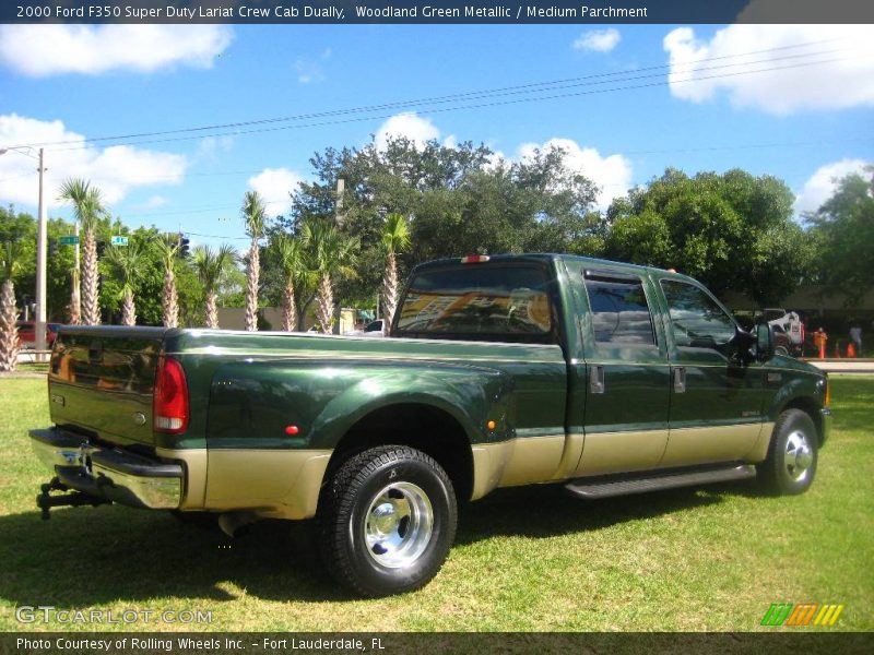 Woodland Green Metallic / Medium Parchment 2000 Ford F350 Super Duty Lariat Crew Cab Dually