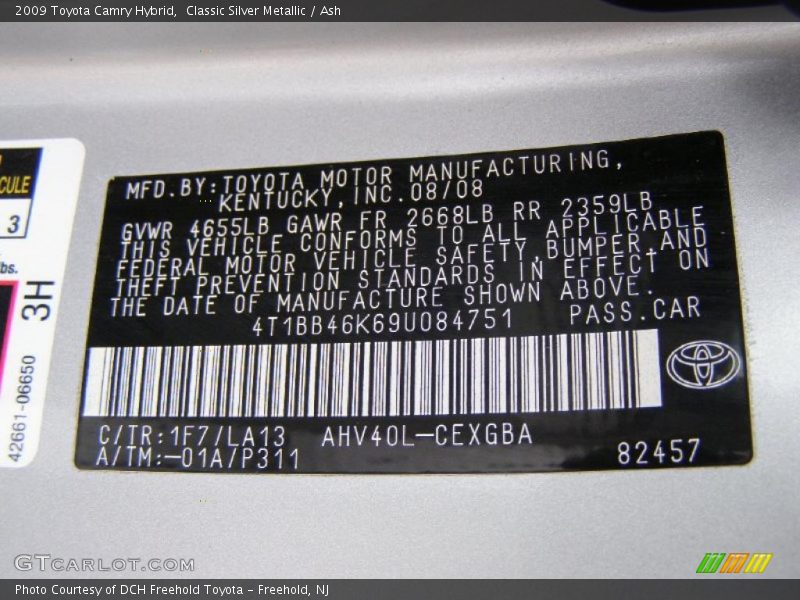 Classic Silver Metallic / Ash 2009 Toyota Camry Hybrid