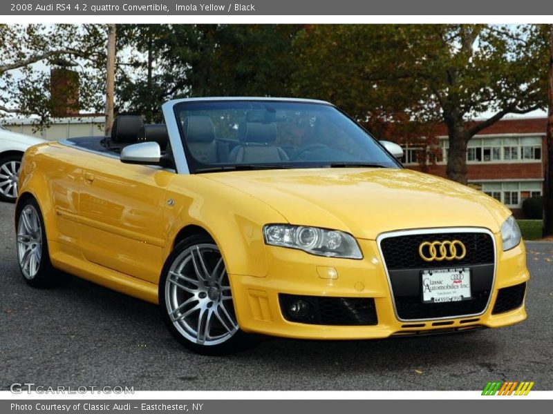 Imola Yellow / Black 2008 Audi RS4 4.2 quattro Convertible