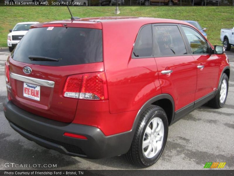 Spicy Red / Gray 2011 Kia Sorento LX AWD
