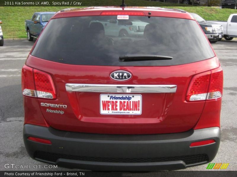 Spicy Red / Gray 2011 Kia Sorento LX AWD