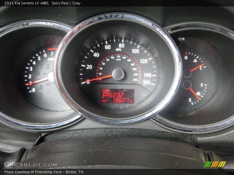 Spicy Red / Gray 2011 Kia Sorento LX AWD