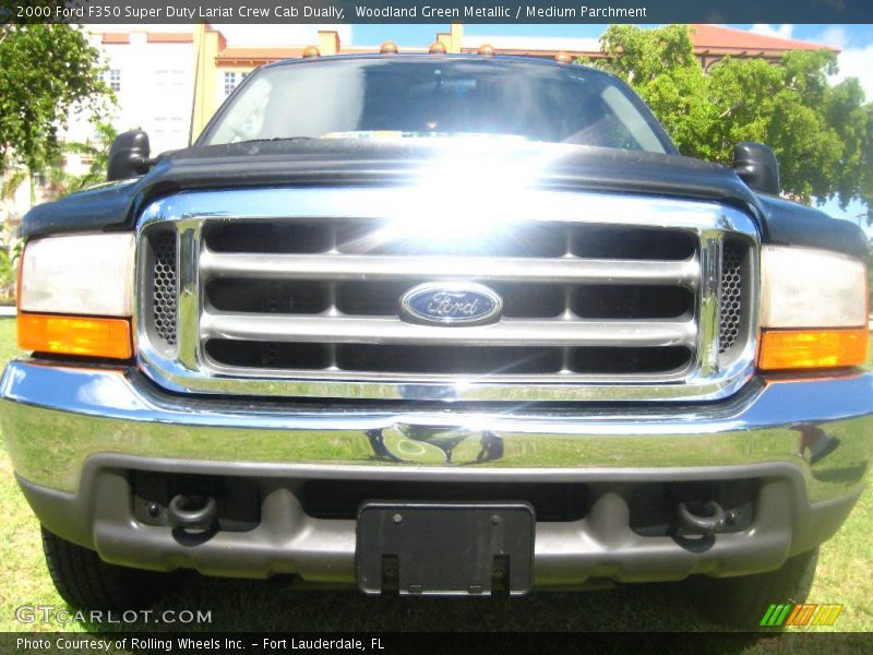 Woodland Green Metallic / Medium Parchment 2000 Ford F350 Super Duty Lariat Crew Cab Dually
