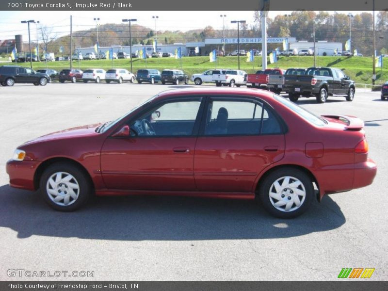 Impulse Red / Black 2001 Toyota Corolla S