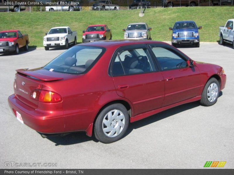 Impulse Red / Black 2001 Toyota Corolla S