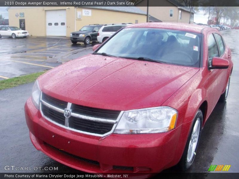 Inferno Red Crystal Pearl / Dark Slate Gray 2010 Dodge Avenger Express