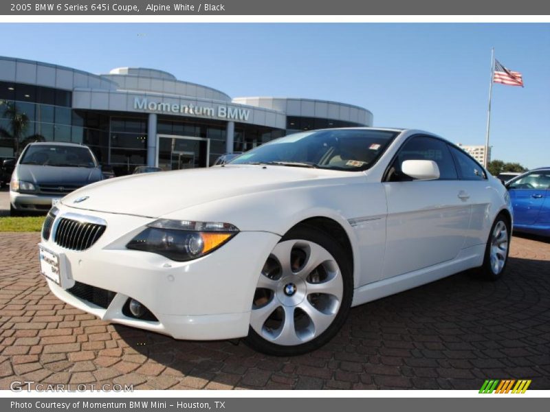 Alpine White / Black 2005 BMW 6 Series 645i Coupe