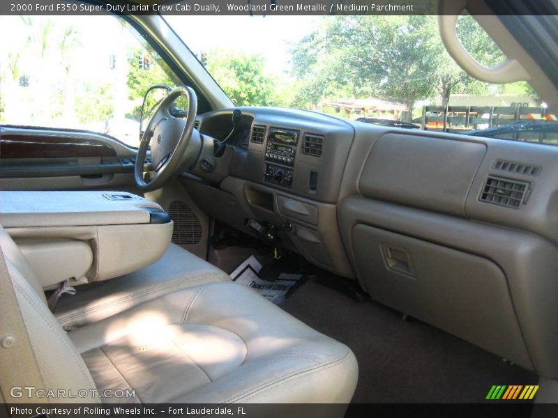 Woodland Green Metallic / Medium Parchment 2000 Ford F350 Super Duty Lariat Crew Cab Dually