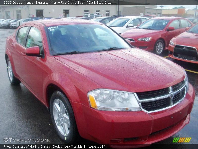 Inferno Red Crystal Pearl / Dark Slate Gray 2010 Dodge Avenger Express
