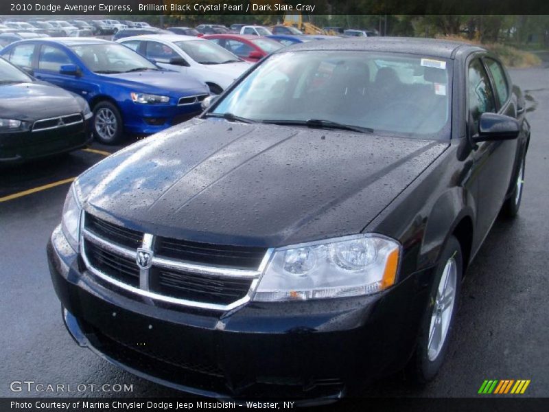 Brilliant Black Crystal Pearl / Dark Slate Gray 2010 Dodge Avenger Express