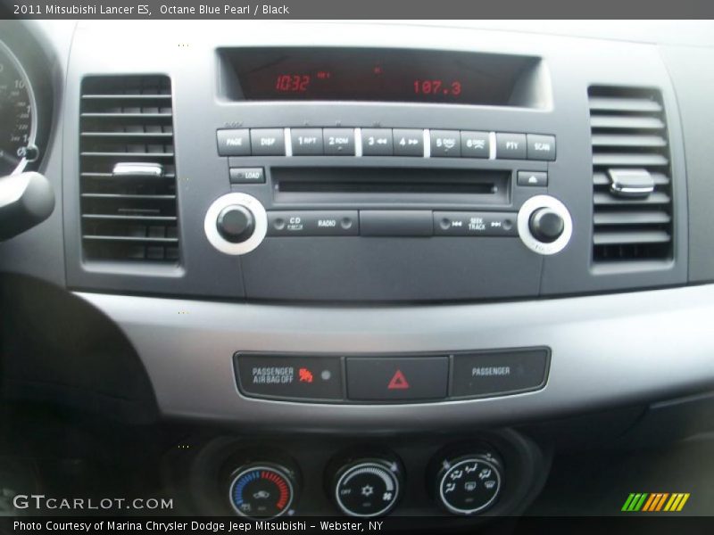 Octane Blue Pearl / Black 2011 Mitsubishi Lancer ES