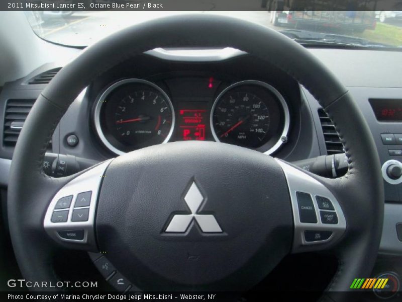 Octane Blue Pearl / Black 2011 Mitsubishi Lancer ES