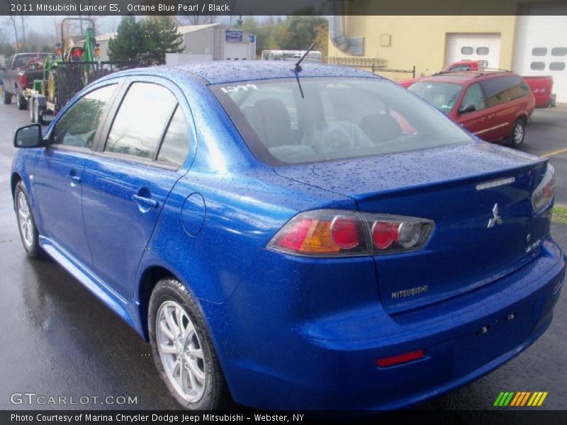 Octane Blue Pearl / Black 2011 Mitsubishi Lancer ES