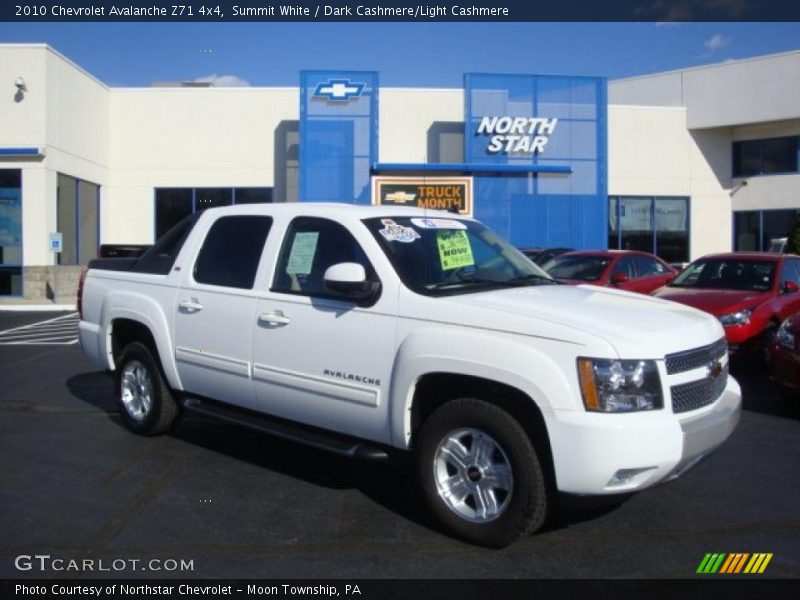 Summit White / Dark Cashmere/Light Cashmere 2010 Chevrolet Avalanche Z71 4x4