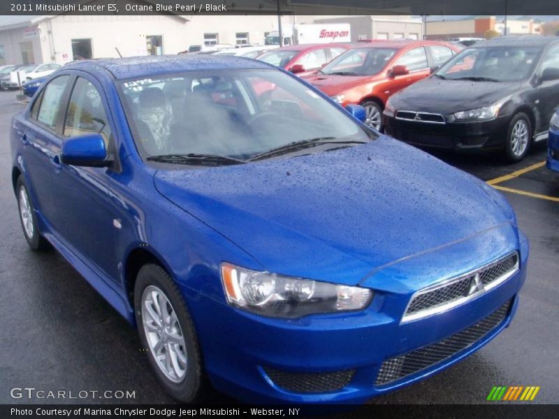 Octane Blue Pearl / Black 2011 Mitsubishi Lancer ES