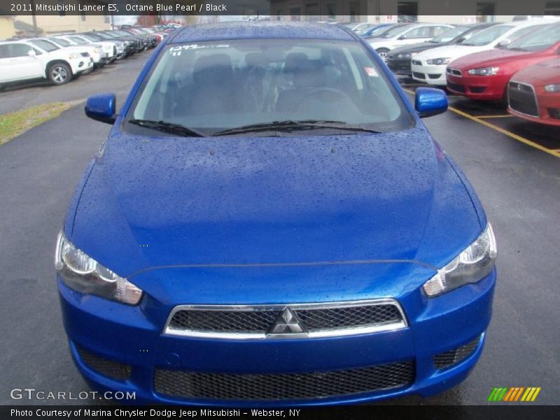 Octane Blue Pearl / Black 2011 Mitsubishi Lancer ES