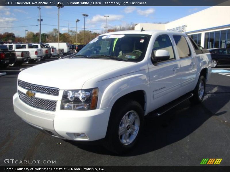 Summit White / Dark Cashmere/Light Cashmere 2010 Chevrolet Avalanche Z71 4x4