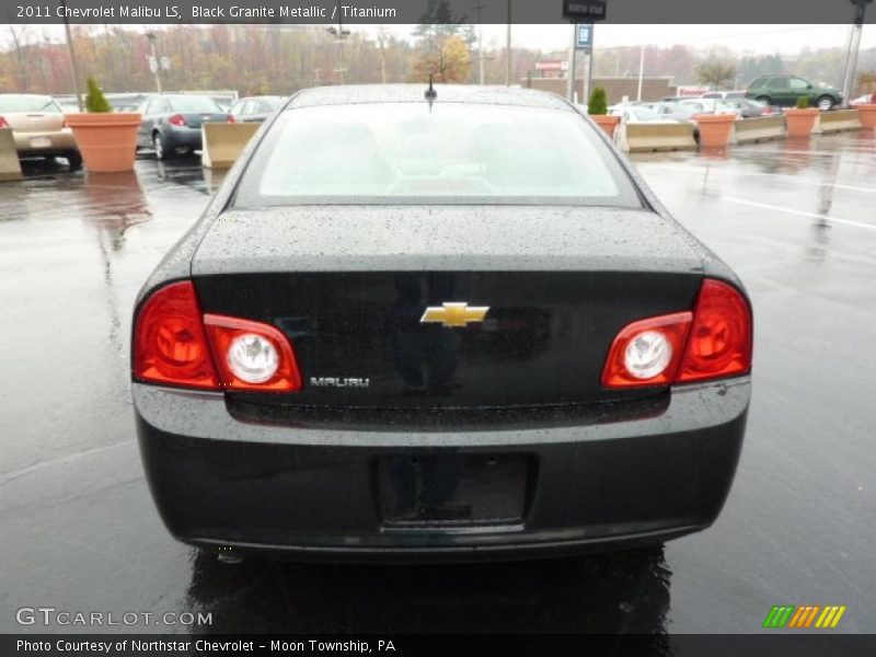 Black Granite Metallic / Titanium 2011 Chevrolet Malibu LS