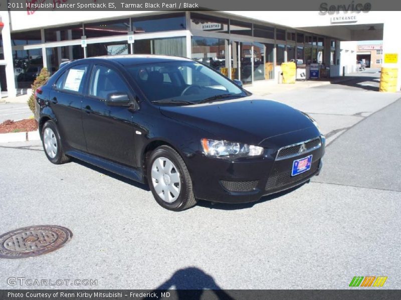Tarmac Black Pearl / Black 2011 Mitsubishi Lancer Sportback ES