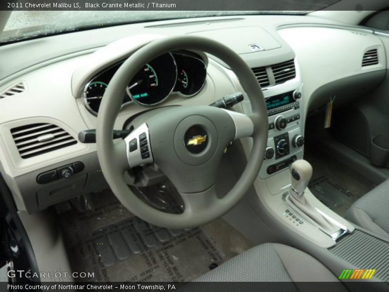 Black Granite Metallic / Titanium 2011 Chevrolet Malibu LS