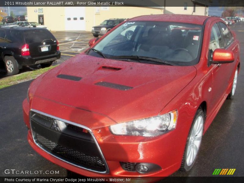 Rotor Glow Metallic / Black 2011 Mitsubishi Lancer RALLIART AWD