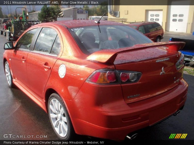 Rotor Glow Metallic / Black 2011 Mitsubishi Lancer RALLIART AWD