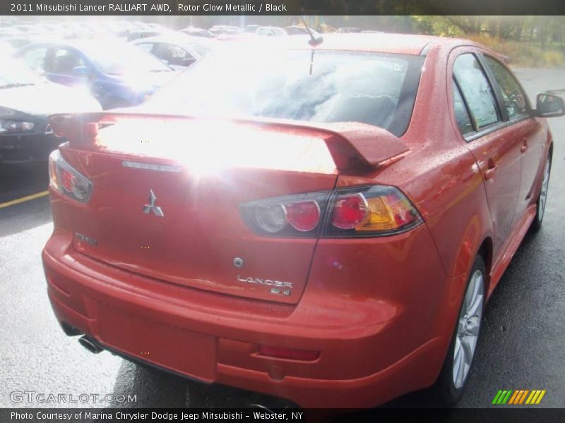 Rotor Glow Metallic / Black 2011 Mitsubishi Lancer RALLIART AWD