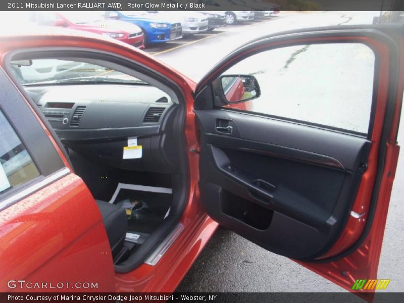 Rotor Glow Metallic / Black 2011 Mitsubishi Lancer RALLIART AWD