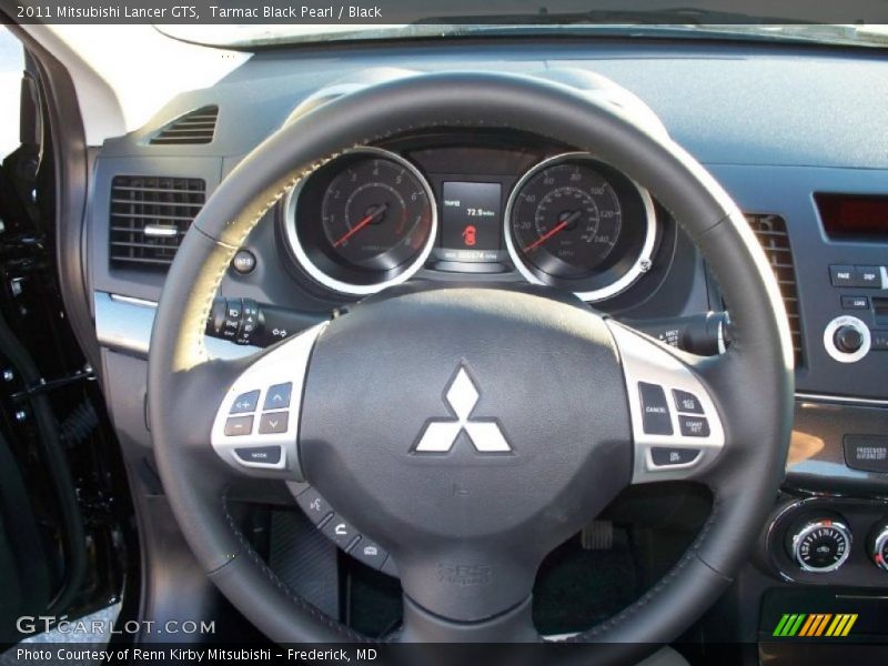 Tarmac Black Pearl / Black 2011 Mitsubishi Lancer GTS
