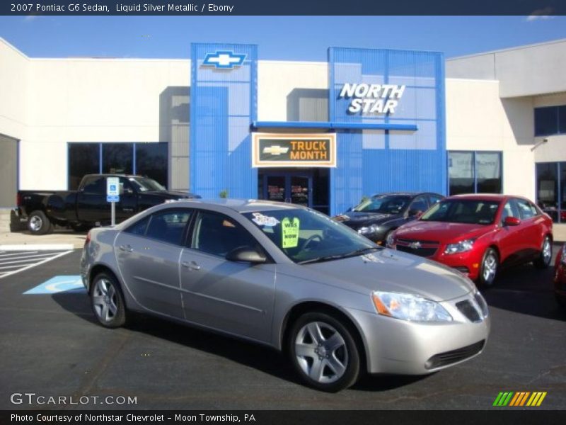 Liquid Silver Metallic / Ebony 2007 Pontiac G6 Sedan