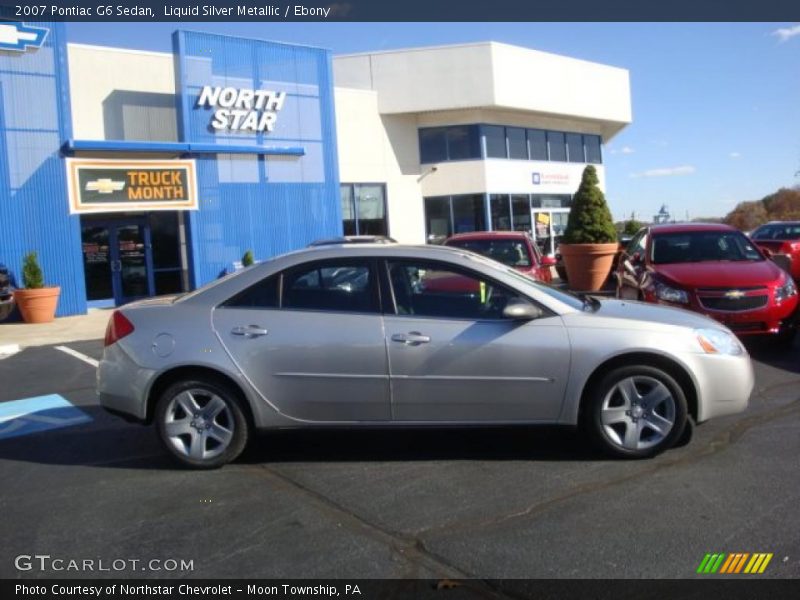Liquid Silver Metallic / Ebony 2007 Pontiac G6 Sedan