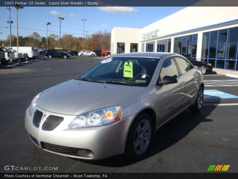 Liquid Silver Metallic / Ebony 2007 Pontiac G6 Sedan