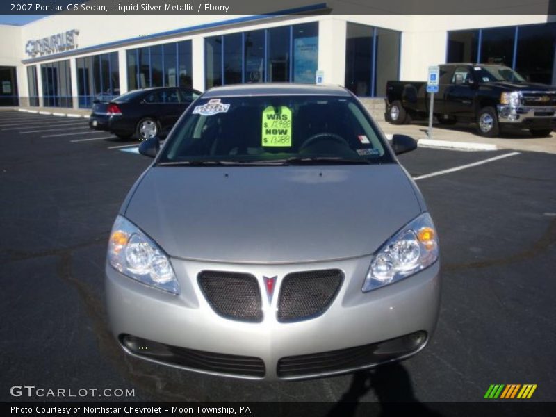 Liquid Silver Metallic / Ebony 2007 Pontiac G6 Sedan