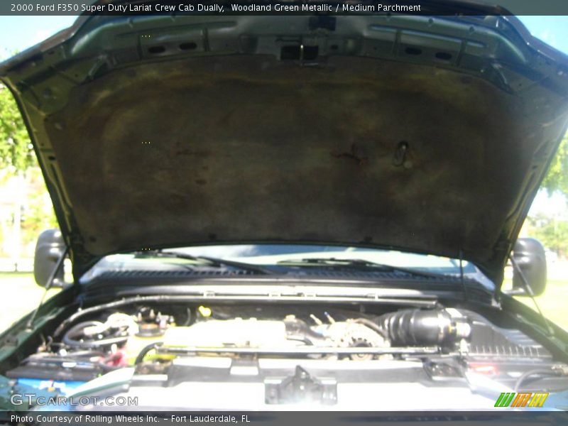 Woodland Green Metallic / Medium Parchment 2000 Ford F350 Super Duty Lariat Crew Cab Dually