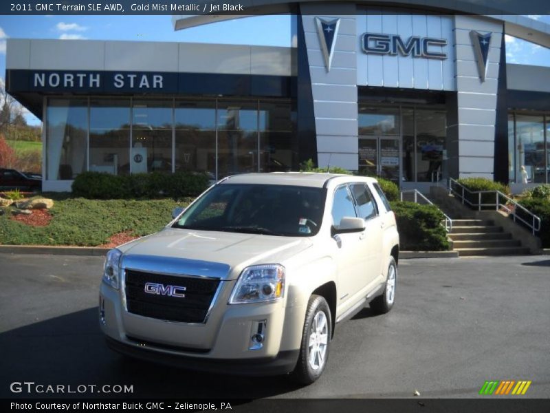 Gold Mist Metallic / Jet Black 2011 GMC Terrain SLE AWD